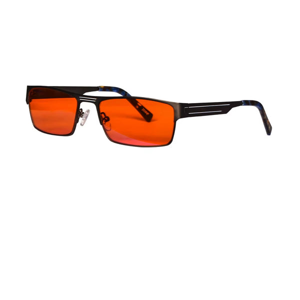 Men’S Glasses Blue Light Blocking Glasses Orange Clear Lenses Leopard Computer Glasses Computer Screen Protection Glasses Man
